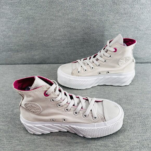 CONVERSE - Women's All Star Lift 2X Platform High Desert Sand Shoes Size 8  B6 - Picture 5 of 12